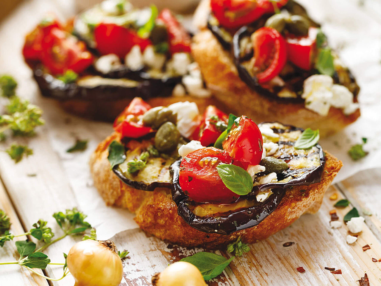 Pane con verdure grigliate